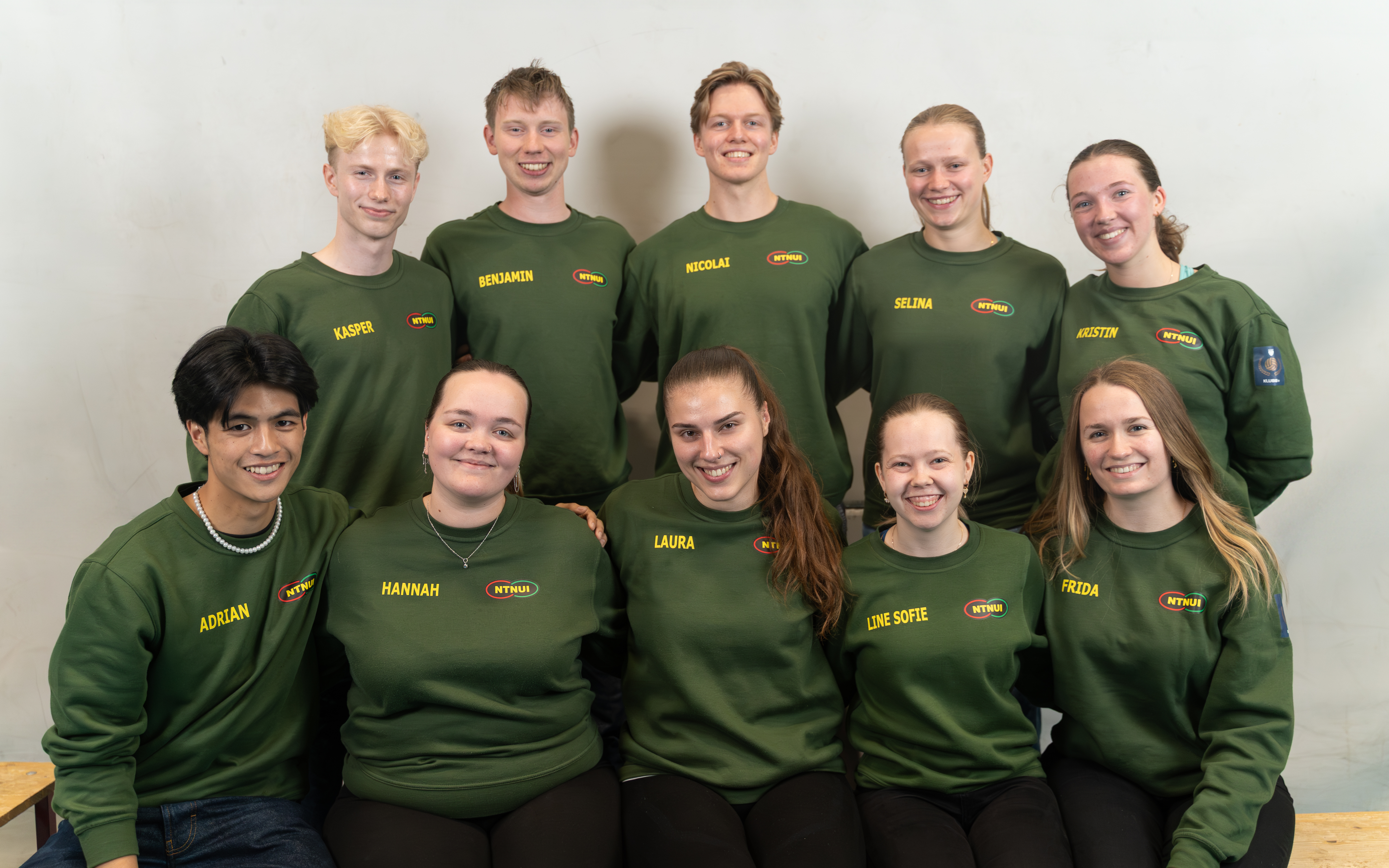 Gruppebilde av NTNUI Volleyball sitt styre fra september 2025
